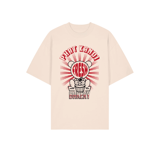 Phat Kandi “Fresh Bakery” Oversized T-Shirt – Cream